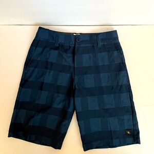 Rip Curl Boardwalk‎ Blue Checkered Walking Shorts size 25/12